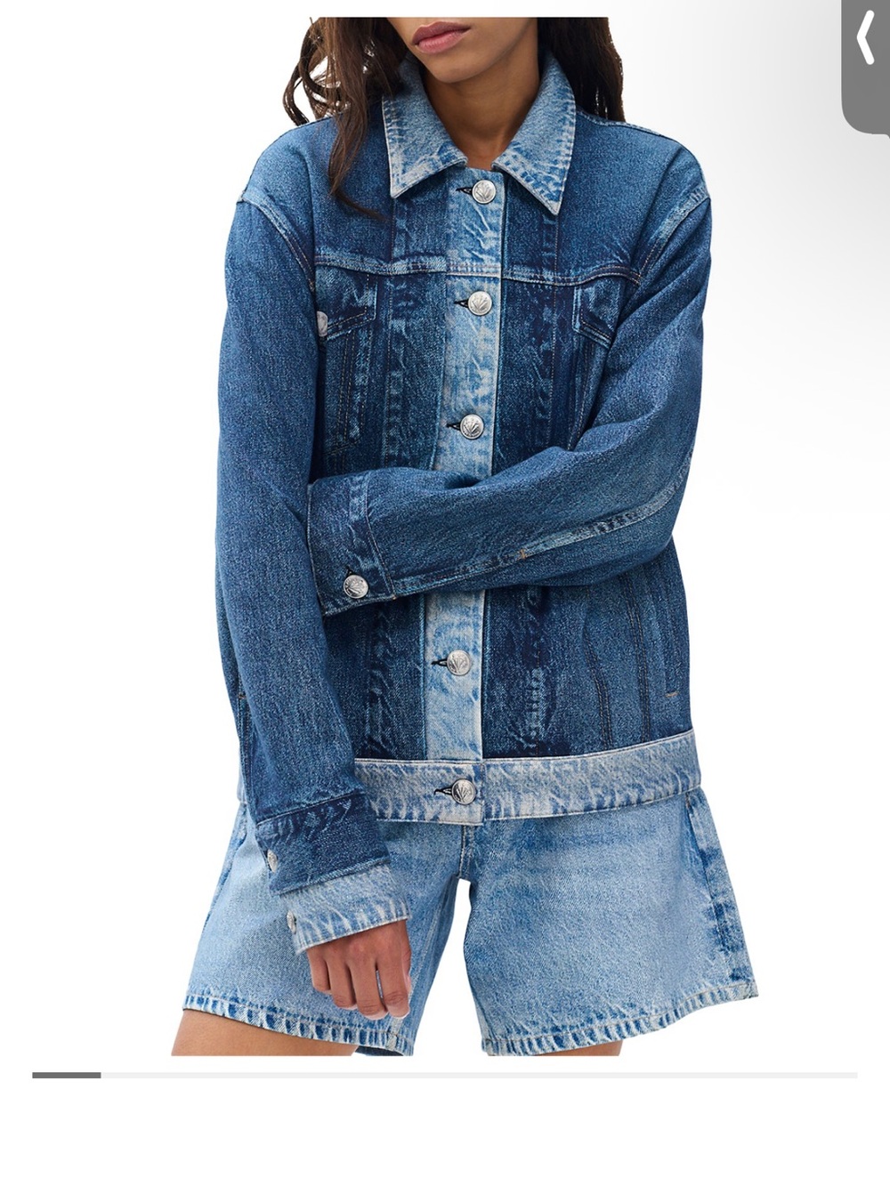 Rag & Bone Miramar Oversized Combo Trucker Jacket- Size Small